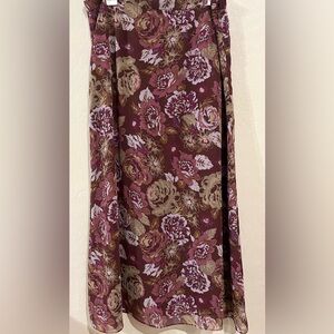 Vtg. Jaclyn Smith Chiffon Floral Maxi Skirt- Size 12